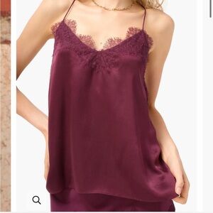 Adorable burgundy cami nyc racer top size small!